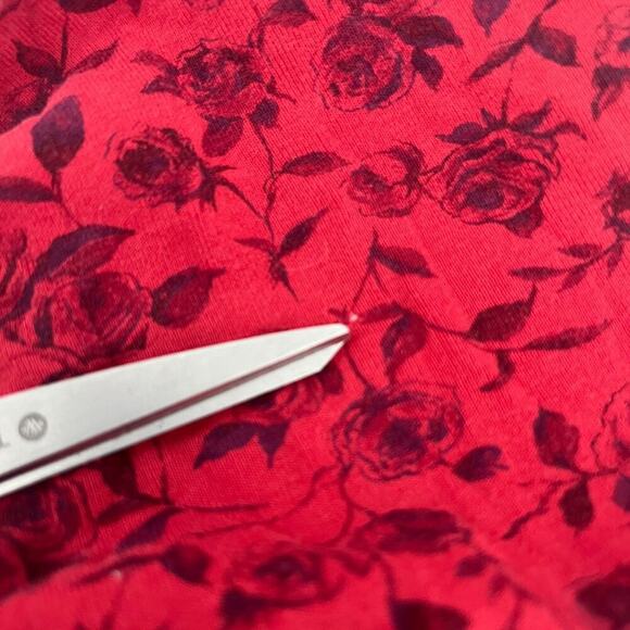 Victoria's Secret Panty Red Purple Rose Floral Cotton Bikini Signature Waist S - Picture 6 of 7